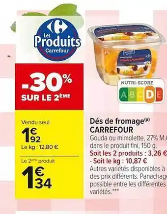 Carrefour Market Dés De Fromage Carrefour offre