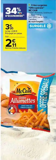 Carrefour Frites Surgelées offre