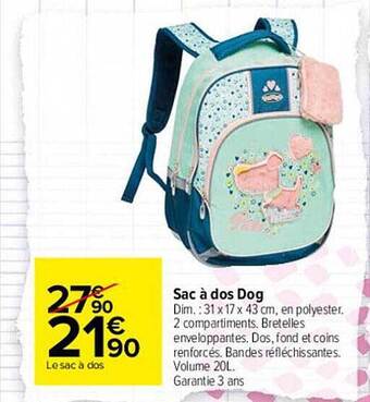 Carrefour Sac à Dos Dog offre