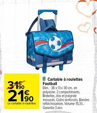 Cartable a roulette carrefour best sale