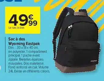 Carrefour Sac à Dos Wyoming Eastpak offre