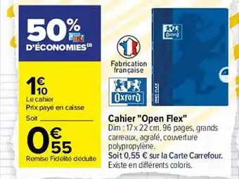 Carrefour Cahier offre