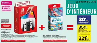 Carrefour La Console Nintendo Switch Oled Avec Joy-con Blanc + Le Jeu offre