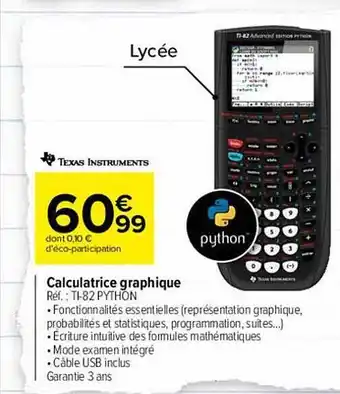 Carrefour Texas Instruments Calculatrice Graphique offre