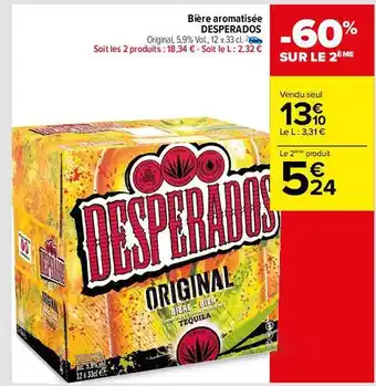 Carrefour Bière Aromatisée Desperados offre