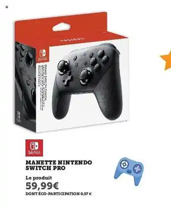 Super U Manette Nintendo Switch Pro offre