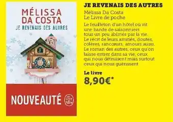 Super U Je Revenais Des Autres Mélissa Da Costa Le Livre De Poche offre