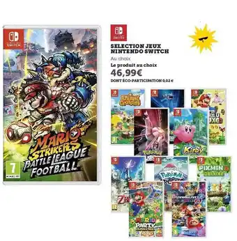 Super U Sélection Jeux Nintendo Switch offre