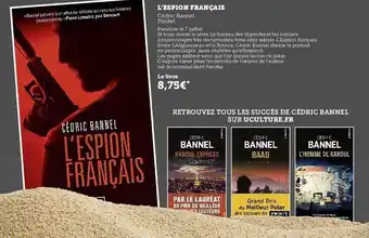Super U L'espion Français Cédric Bannet Pocket offre