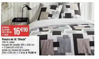 Migros Parure de Lit Block offre