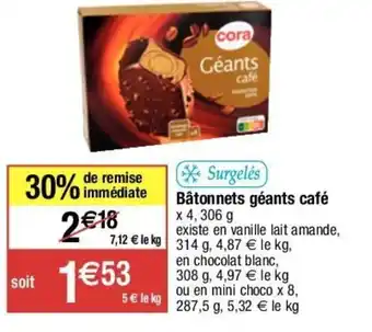Migros Bâtonnets Géants Café offre