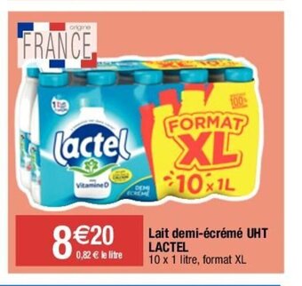 Migros Lait Demi-écrémé UHT Lactel offre