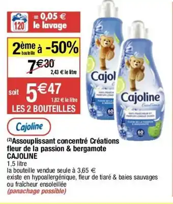 Assouplissant Concenté Créations Fleur De La Paisson & Bergamote Cajoline