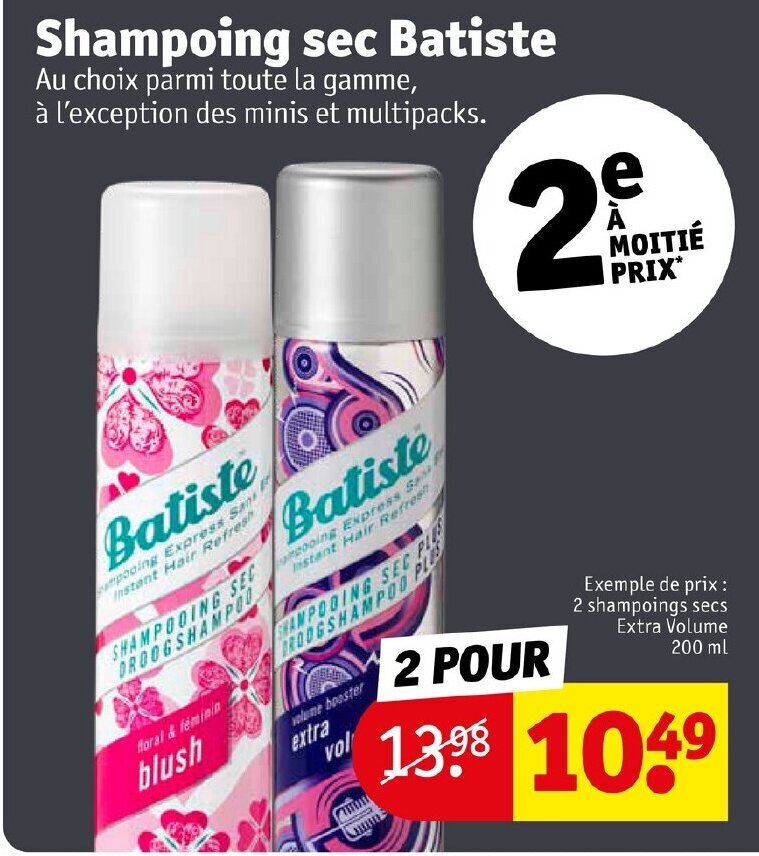 Promo Shampooing Sec Batiste chez Kruidvat