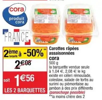 Carottes Râpées Assaisonnées Cora