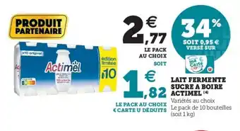 U Express Lait Fermenté Sucré à Boire Actimel offre