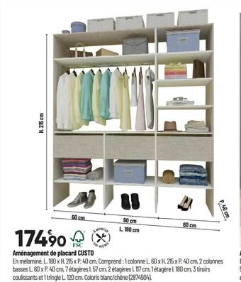 Bricorama Aménagement De Placard Custo offre
