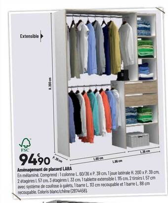 Bricorama Aménagement De Placard Lara offre
