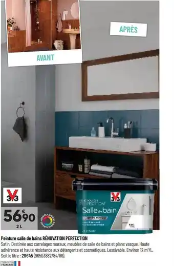 Bricorama Peinture Salle De Bain Rénovation Perfection V33 offre