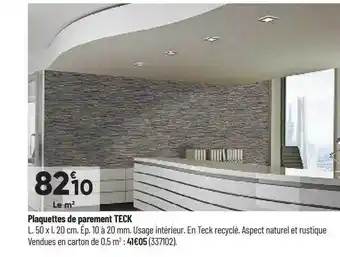 Bricorama Plaquettes De Parement Teck offre