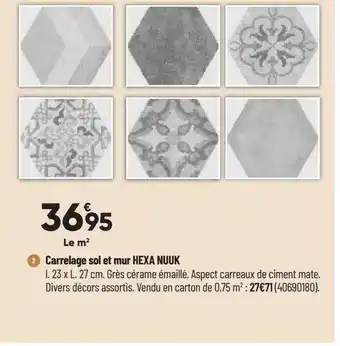 Bricorama Carrelage Sol Et Mur Hexa Nuuk offre