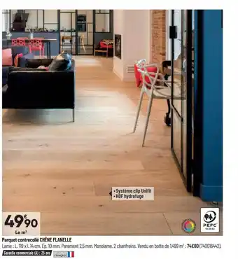Parquet ContrecollĂ© ChĂȘne Flanelle