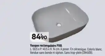 Vasque Rectangulaire Piva