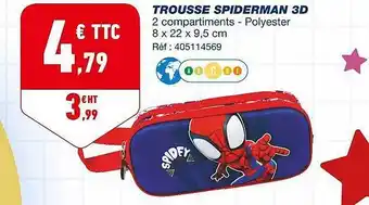Bureau Vallée Trousse Spiderman 3d offre