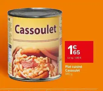 Carrefour Plat Cuisiné Cassoulet offre