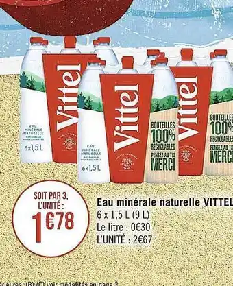 Casino Supermarchés Eau Minérale Naturelle Vittel offre