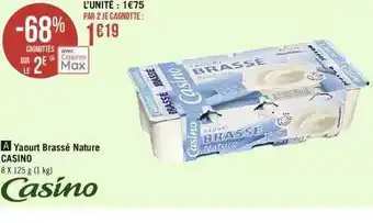 Géant Casino Yaourt Brassé Nature Casino offre