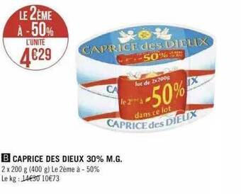 Géant Casino Caprice Des Dieux 30% M.g. offre