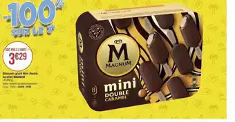 Géant Casino Bâtonnets Glacé Mini Double Caramel Magnum offre