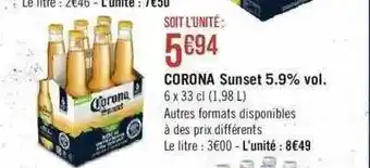 Corona Sunset 5.9% Vol.