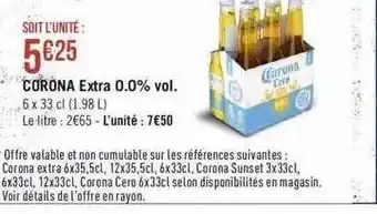 Géant Casino Corona Extra 0.0% Vol. offre