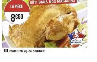 Géant Casino Poulet Rôti épicé Certifié offre
