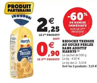 U Express Brioche tressée au Sucre Perlée Sans Additif offre