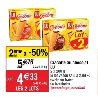 Cora x Carrefour LU cracotte au chocolat offre