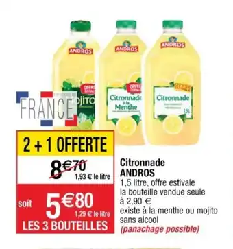 Cora x Carrefour ANDROS citronnade offre
