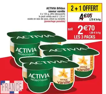 Cora x Carrefour ACTIVIA bifidus saveur vanille offre