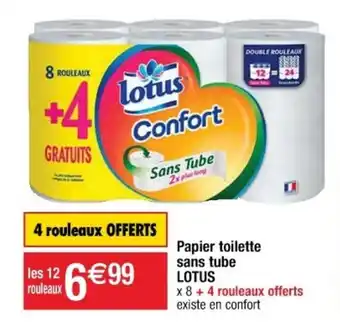 Cora x Carrefour LOTUS papier toilette sans tube offre
