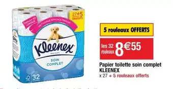 Cora x Carrefour KLEENEX papier toilette soin complet offre