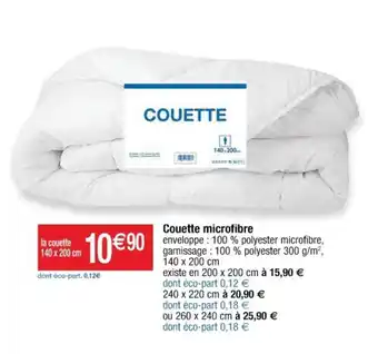 Cora x Carrefour Couette microfibre offre