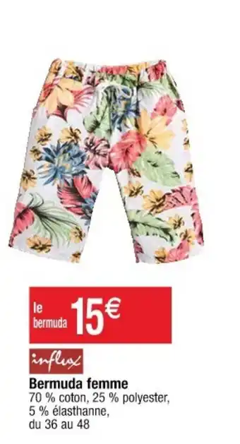 Cora x Carrefour Bermuda femme offre