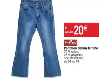 Cora x Carrefour Pantalon denim femme offre