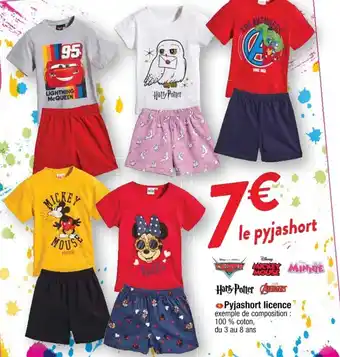 Cora x Carrefour Pyjashort licence offre
