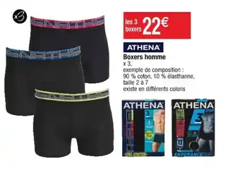 Cora x Carrefour ATHENA boxers homme offre