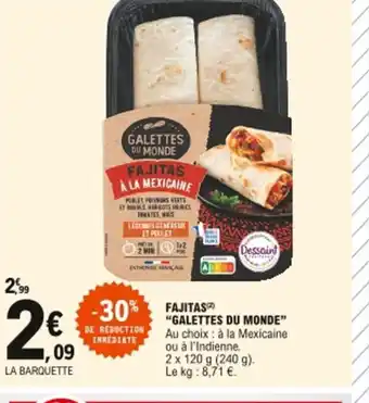 E.Leclerc Fajitas Galettes Du Monde offre