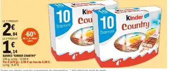 E.Leclerc Kinder Country Barres offre