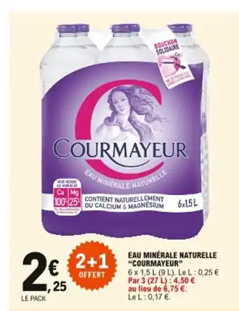E.Leclerc Courmayeur Eau Minérale Naturelle offre